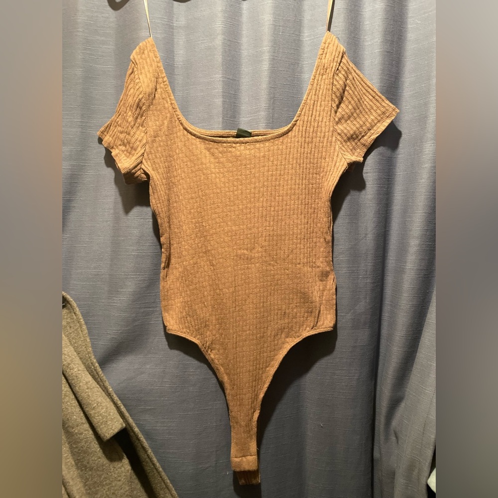 Wild Fable Ribbed Camel Bodysuit - Picture 2 of 8